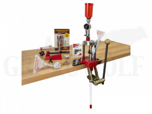 Lee New Classic Turret Presse mit 4 Aufnahmen Wiederladeset Autoindex