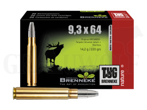 9,3 x 64 219 gr / 14,2 g Brenneke TUG Nature+ Patronen 20 Stück 9,3 x 64 219 gr / 14,2 g Brenneke TUG Nature+ Patronen 20 Stück