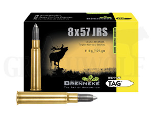 8x57 IRS 175 gr / 11,3 g Brenneke TAG Patronen 20 Stück