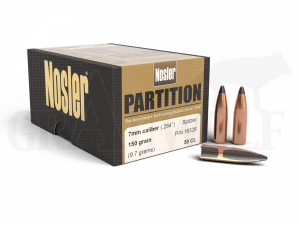 .284 / 7 mm 150 gr / 9,7 g Nosler Partition Geschosse 50 Stück