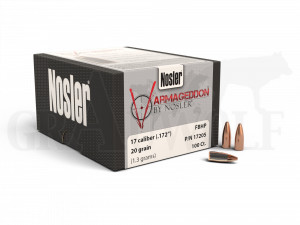 .172 / 4,5 mm 20 gr / 1,3 g Nosler FBHP Varmageddon Geschosse 100 Stück