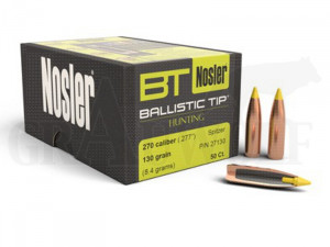 .277 / 7 mm 130 gr / 8,4 g Nosler BallisticTip Hunting Geschosse 50 Stück