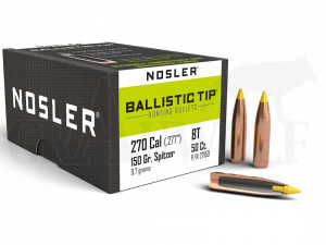 .270 / 7 mm 150 gr / 9,7 g Nosler BallisticTip Geschosse 50 Stück