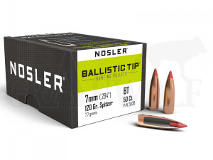 .284 / 7 mm 120 gr / 7,8 g Nosler BallisticTip Geschosse 50 Stück