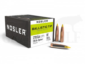 .277 / 7 mm 170 gr / 11,0 g Nosler BallisticTip Geschosse 50 Stück