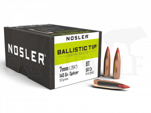 .284 / 7 mm 140 gr / 9,1 g Nosler BallisticTip Geschosse 50 Stück