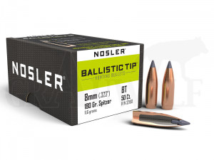 .323 / 8 mm 180 gr / 11,7 g Nosler Ballistic Tip Geschosse 50 Stück