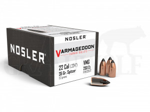 .224 / 5,6 mm 35 gr / 2,3 g Nosler Varmageddon FB Polymerspitze Geschosse 250 Stück