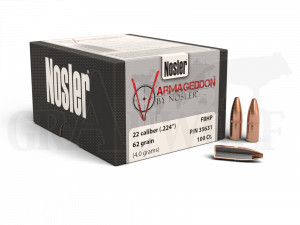 .224 / 5,6 mm 62 gr / 4,0 g Nosler Nosler FBHP Varmageddon Geschosse Geschosse 100 Stück