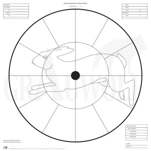 Anschußscheibe Nr. DJV A 18 für Schrot Anschußscheibe Nr. DJV A 18 für Schrot