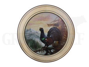 Ehrenscheibe Auerhahn im Wechselrahmen 50 cm