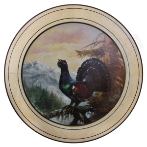 Ehrenscheibe Auerhahn im Wechselrahmen 50 cm