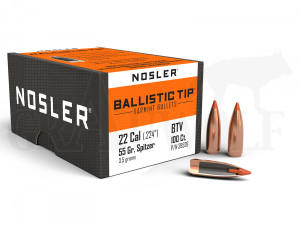 .224 / 5,6 mm 55 gr / 3,6 g Nosler Ballistic Tip Varmint Geschosse 100 Stück