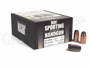 .429 / 10,9 mm 300 gr / 19,4 g Nosler JHP Sporting Handgun Hohlspitz Geschosse 100 Stück