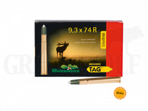 9,3x74R 225 gr / 14,6 g Brenneke TAG Bleifrei Patronen 20 Stück