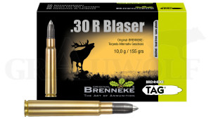 .30R Blaser 155 gr / 10 g Brenneke TAG Patronen 20 Stück .30R Blaser 155 gr / 10 g Brenneke TAG Patronen 20 Stück
