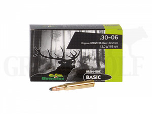 .30-06 Springfield 185 gr / 12 g Brenneke Basic Teilmantel Patronen 20 Stück