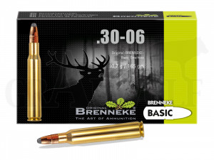 .30-06 Springfield 165 gr / 10,7 g Brenneke Basic Teilmantel Patronen 20 Stück