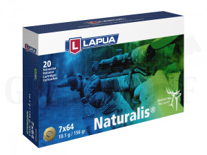 7x64 156 gr / 10,1 g Lapua Naturalis Bleifrei Patronen 20 Stück