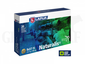 8x57 IS 180 gr / 11,7 g Lapua Naturalis Bleifrei Patronen 20 Stück