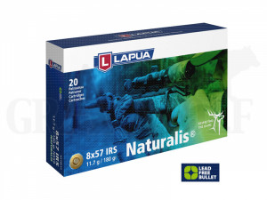 8x57 IRS 180 gr / 11,7 g Lapua Naturalis Bleifrei Patronen 20 Stück