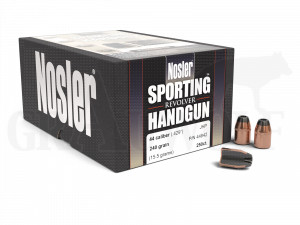 .429 / 10,9 mm 240 gr / 15,6 g Nosler JHP Sporting Handgun Hohlspitz Geschosse 250 Stück