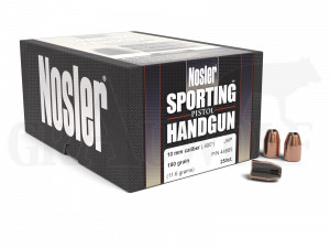 .400 / 10,16 mm 180 gr / 11,7 g Nosler JHP Sporting Handgun Hohlspitz Geschosse 250 Stück