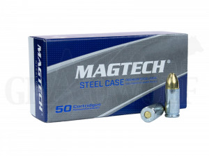 9 mm Luger Magtech FMJ Steel 115 gr / 7,5g Vollmantel Patronen 50 Stück