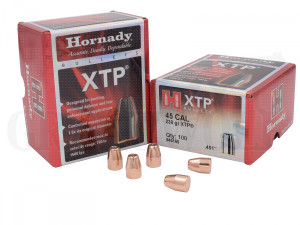 .451 / 11,5 mm 230 gr / 14,9 g Hornady HP / XTP Geschosse 100 Stück