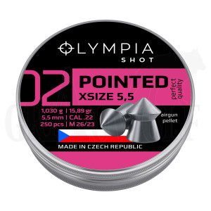 Olympia Shot Pointed Xsize 5,5 mm Diabolo Olympia Shot Pointed Xsize 5,5 mm Diabolo