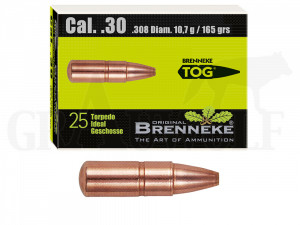 .308 / 7,62 mm 165 gr / 10,7 g Brenneke TOG Geschosse 25 Stück