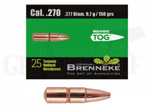 .277 / 7 mm 150 gr / 9,7 g Brenneke TOG Geschosse 25 Stück