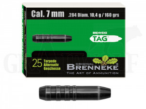 .284 / 7 mm 160 gr / 10,4 g Brenneke TAG Geschosse 25 Stück