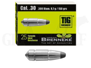 .308 / 7,62 mm 150 gr / 9,7 g Brenneke TIG Geschosse 25 Stück .308 / 7,62 mm 150 gr / 9,7 g Brenneke TIG Geschosse 25 Stück