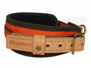 Niggeloh Schweisshalsung Hundehalsband S mit Aluminiumeinlage 40 -50 cm