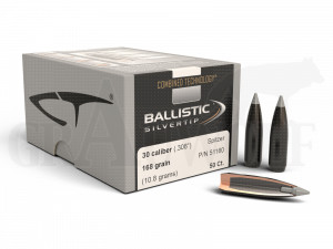 .308 / 7,62 mm 168 gr / 10,9 g Nosler Ballistic SilverTip Geschosse 50 Stück