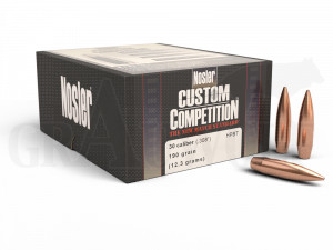 .308 / 7,62 mm 190 gr / 12,3 g Nosler HPBT Custom Competition Geschosse 1000 Stück