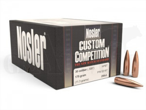 .308 / 7,62 mm 175 gr / 11,3 g Nosler Nosler HPBT Custom Match Geschosse 250 Stück