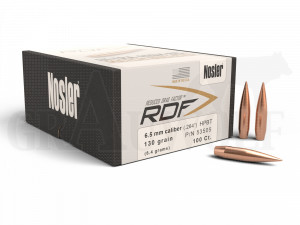 .264 / 6,5 mm 130 gr / 8,4 g Nosler HPBT RDF Match Geschosse 100 Stück