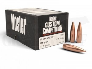 .308 / 7,62 mm 175 gr / 11,3 g Nosler Nosler HPBT Custom Match Geschosse 100 Stück