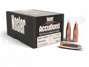 .323 / 8 mm 200 gr / 13,0 g Nosler AccuBond Geschosse 50 Stück