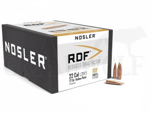 .224 / 5,6 mm 77 gr / 4,9 g Nosler HPBT RDF Match Geschosse 500 Stück