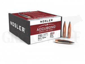 .277 / 7 mm 165gr / 10,7 g Nosler AccuBond Long Range Spitzer Geschosse 100 Stück