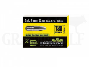 .323 / 8 mm 150 gr / 9,7 g Brenneke TUG Nature+ Geschosse 25 Stück