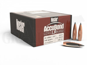 .308 / 7,62 mm 168 gr / 10,9 g Nosler SP Geschosse AccuBond-LR 100 Stück