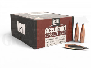 .308 / 7,62 mm 190 gr / 12,3 g Nosler Accubond LR Geschosse 100 Stück