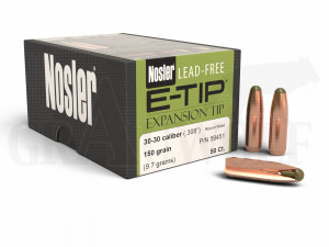 .308 / 7,62 mm (.30-30) 150 gr / 9,7 g Nosler E-Tip RK Geschosse 50 Stück