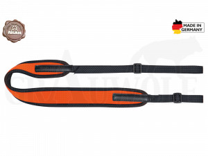 Akah Gewehrriemen Universal Neopren superelastisch orange schwarz