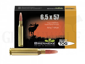 6,5x57 139 gr / 9,0 g Brenneke TOG Patronen 20 Stück 