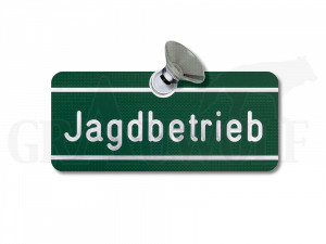 Autoschild Jagdbetrieb Aluminium mit Saugnapf